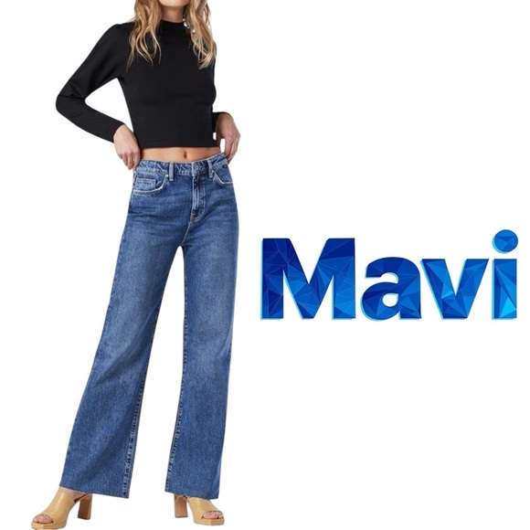 Mavi Victoria High Waist Wide Leg 70’s inspired Jeans Size 23x30 - Picture 1 of 9